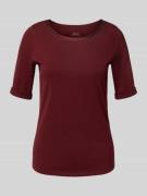 Marc Cain Regular Fit T-Shirt aus Baumwoll-Mix mit 1/2-Arm in Bordeaux...