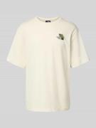 The North Face T-Shirt mit Label-Stitching in Offwhite, Größe L