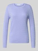 Christian Berg Woman Strickpullover mit Zopfmuster in Lavender, Größe ...
