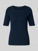 Tom Tailor Regular Fit T-Shirt aus Baumwoll-Mix in Marine, Größe L