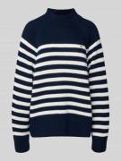 Tommy Hilfiger Loose Fit Strickpullover aus reiner Baumwolle in Marine...
