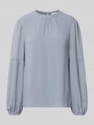 comma Blusenshirt mit Rundhalsausschnitt in Rauchblau, Größe 34