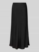 Drykorn Midirock mit gelegten Falten in Dunkelbraun Melange, Größe 25