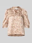 Neo Noir Blusenshirt mit V-Ausschnitt Modell 'Roella' in Beige, Größe ...