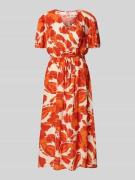 ZABAIONE Midikleid in Wickel-Optik in Orange, Größe L