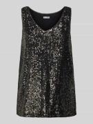 Street One Regular Fit Blusentop mit Paillettenbesatz in Anthrazit, Gr...