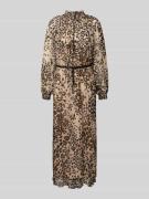 Marc Cain Midikleid aus reiner Viskose in Camel, Größe 34