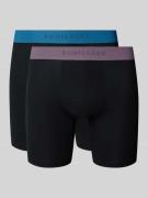 Schiesser Boxershorts mit elastischem Logo-Bund im 2er-Pack in Black, ...