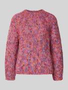 Rich & Royal Strickpullover mit gerippten Abschlüssen in Pink, Größe L