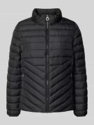 s.Oliver RED LABEL Slim Fit Steppjacke mit Stehkragen in Metallic Blac...