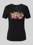 Marc Cain T-Shirt mit Motiv-Print in Black, Größe 34