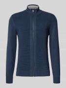 MCNEAL Strickjacke mit Stehkragen in Marine Melange, Größe XXL