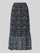 Christian Berg Woman Midirock mit Effektgarn in Cognac, Größe XL