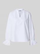 More & More Relaxed Fit Bluse mit Tunika-Ausschnitt in Offwhite, Größe...