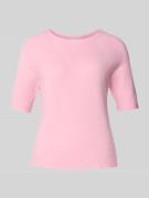 Rich & Royal Strickpullover mit gerippten Abschlüssen in Hellrosa, Grö...