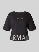 ARMANI EXCHANGE T-Shirt mit Label-Detail in Black, Größe L