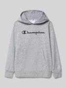 CHAMPION Hoodie mit Kapuze in Mittelgrau Melange, Größe 128