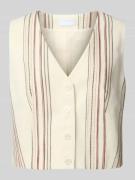 Jake*s Collection Weste mit V-Ausschnitt in Ecru, Größe 40