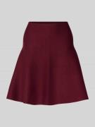 Jake*s Collection Minirock mit Strukturmuster in Aubergine, Größe L