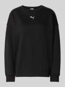 PUMA Oversized Sweatshirt mit Label-Stitching in Black, Größe XS