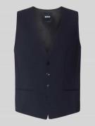 BOSS Regular Fit Anzugweste aus Schurwoll-Mix in Blau, Größe 46