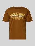 Jack & Jones T-Shirt mit Label-Print in Beige, Größe L