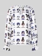 Herzensangelegenheit Blusenshirt mit Schlüsselloch-Ausschnitt in Offwh...