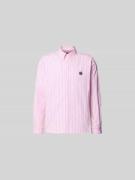 Kenzo Freizeithemd mit Logo-Stitching in Hellrosa, Größe 40