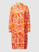 Frieda & Freddies Midikleid mit Allover-Print in Orange, Größe 34