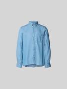 Officine Générale Freizeithemd aus reinem Lyocell in Jeansblau, Größe ...
