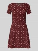 Only Minikleid mit Allover-Muster Modell '30 BILL' in Bordeaux Melange...