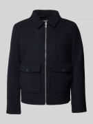 MCNEAL Jacke mit Kentkragen in Marine Melange, Größe XXL