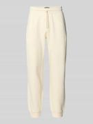 MCNEAL Regular Fit Sweatpants mit elastischen Beinabschlüssen in Ecru,...