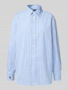 Polo Ralph Lauren Regular Fit Hemdbluse mit Logo-Stitching in Bleu, Gr...