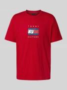 Tommy Hilfiger Regular Fit T-Shirt aus reiner Baumwolle in Rot, Größe ...