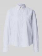 Gant Hemdbluse mit Button-Down-Kragen und Sportmanschetten in Hellgrue...