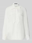 Luisa Cerano Hemdbluse mit Seiden-Anteil in Offwhite, Größe 36