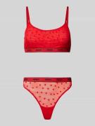HUGO Wäsche-Set mit elastischem Label-Bund in Rot, Größe S