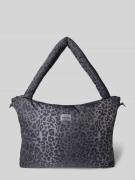 STUDIO NOOS Handtasche mit Label-Patch Modell 'Antra' in Anthrazit, Gr...