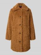 HUGO Regular Fit Teddy-Mantel mit Umlegekragen Modell 'MIMINA-1' in Co...