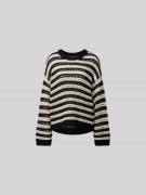 Juvia Pullover in Strick-Optik in Black, Größe S