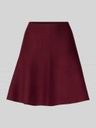 Jake*s Collection Minirock mit Strukturmuster in Aubergine, Größe L