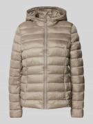 Jake*s Casual Regular Fit Steppjacke mit Kapuze in Stein, Größe 46