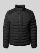 Tom Tailor Regular Fit Steppjacke mit Reißverschluss in Black, Größe M