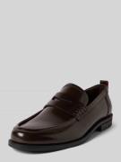 HUGO Loafer aus Leder mit Pennyloafer-Bündchen Modell 'VARIAN' in Dunk...
