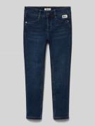 Steiff Skinny Fit Jeans mit Label-Patch in Marine, Größe 104