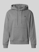 Calvin Klein Jeans Hoodie mit Kapuze in Mittelgrau, Größe L