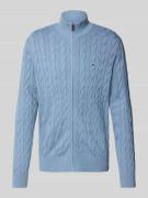 Tommy Hilfiger Regular Fit Strickjacke aus reiner Baumwolle in Hellbla...