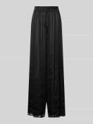 ONLY & SONS Wide Fit Stoffhose mit gelegten Falten in BLACK, Größe 34