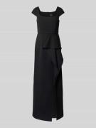 ONLY & SONS Maxikleid mit Volants und Gehschlitz in Black, Größe 34